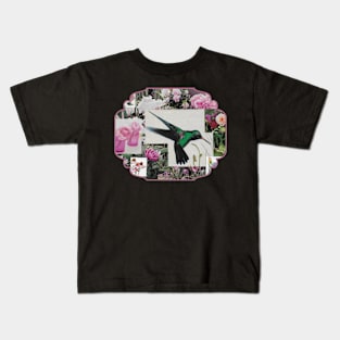 Hummingbird and Flowers Kids T-Shirt